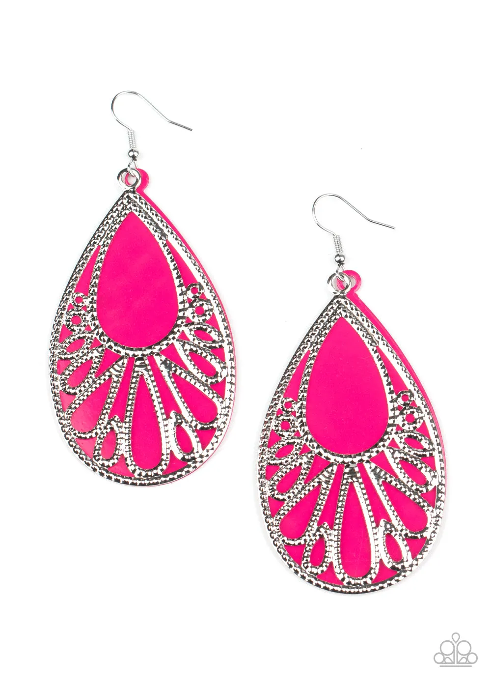 Paparazzi Accessories - Loud and Proud #E271 Bin - Pink Earrings