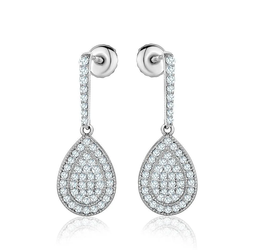 Pear Drop Diamond Earrings