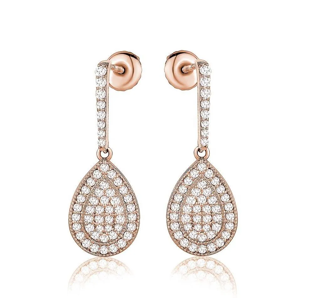 Pear Drop Diamond Earrings