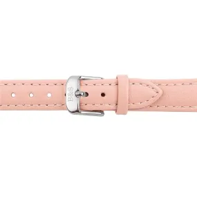 Pink Leather Strap & Silver Buckle