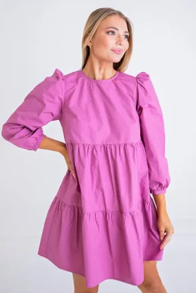 Poplin Long Sleeve Dress