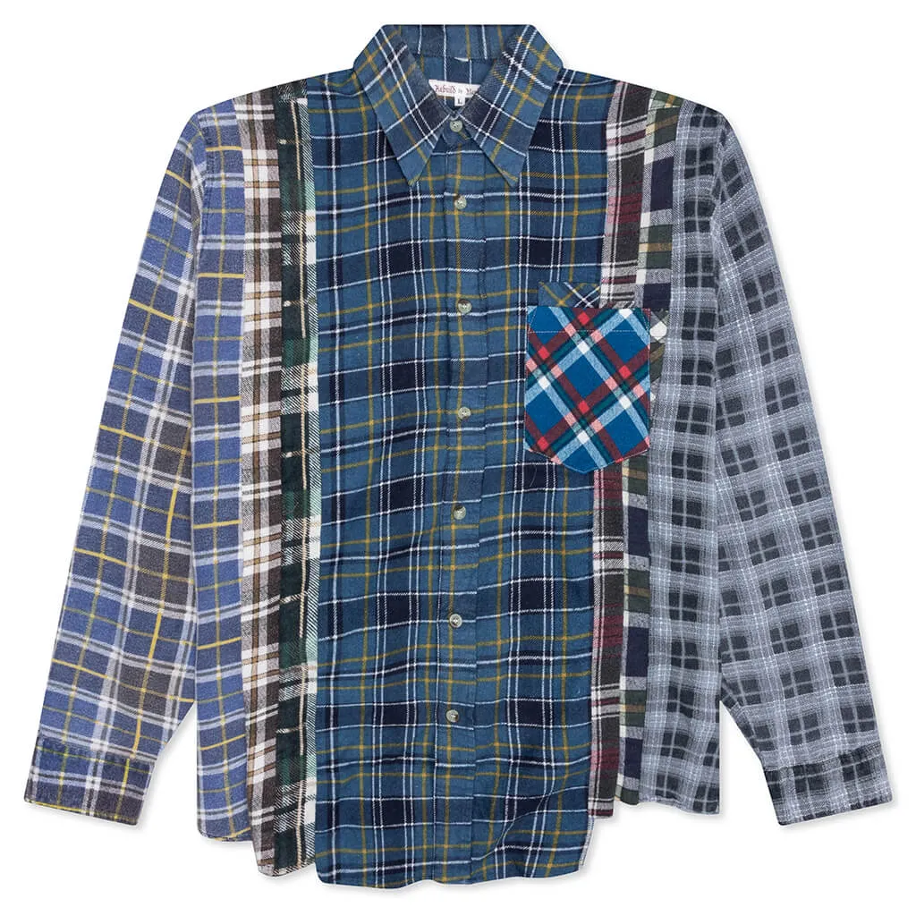 Rebuild by Flannel Shirt 7 Cuts Shirt - Ocean/Yellow