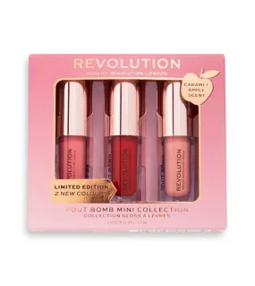 Revolution - Set de mini brillos de labios Pout Bomb - Caramel Apple