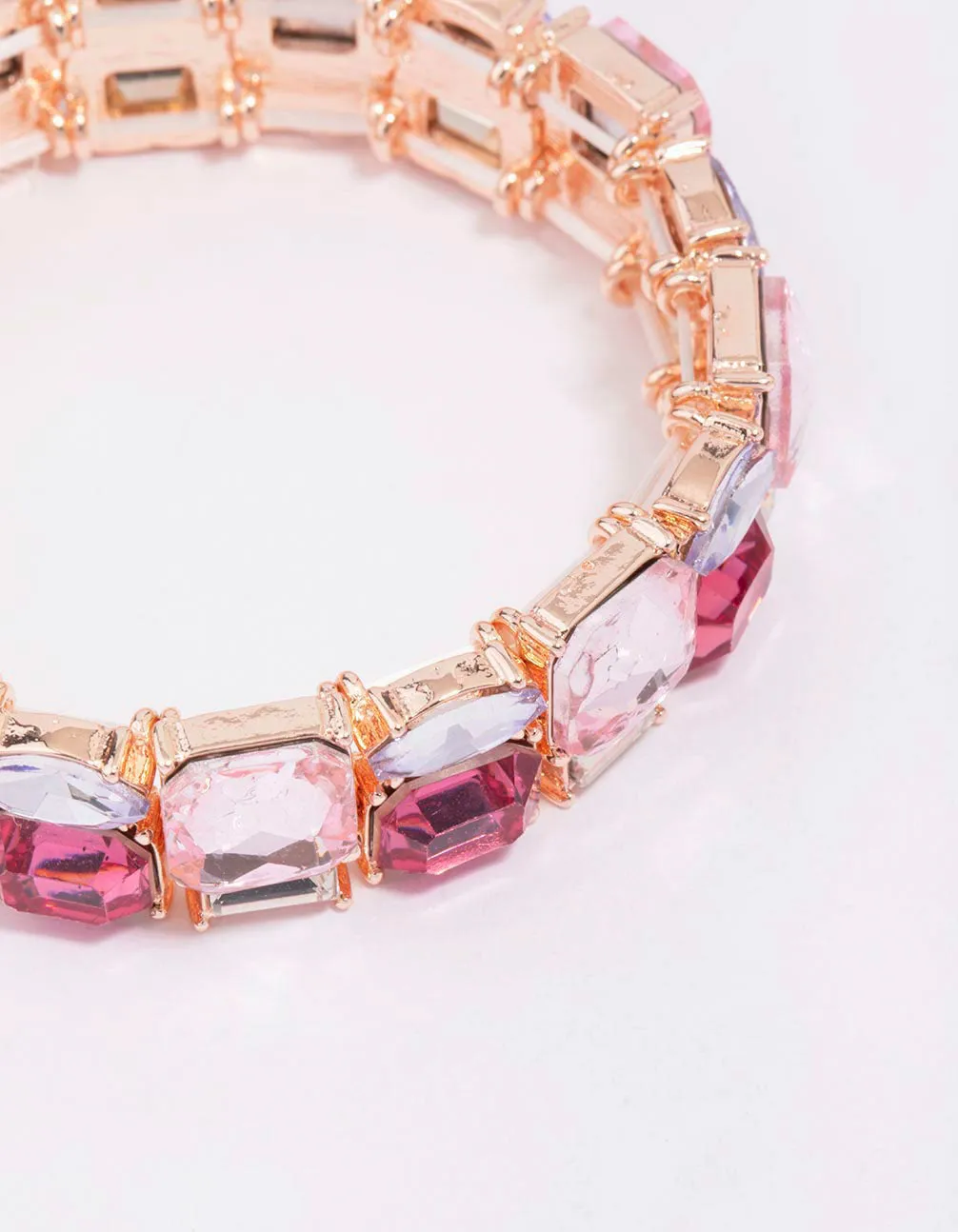 Rose Gold Square Stretch Bracelet