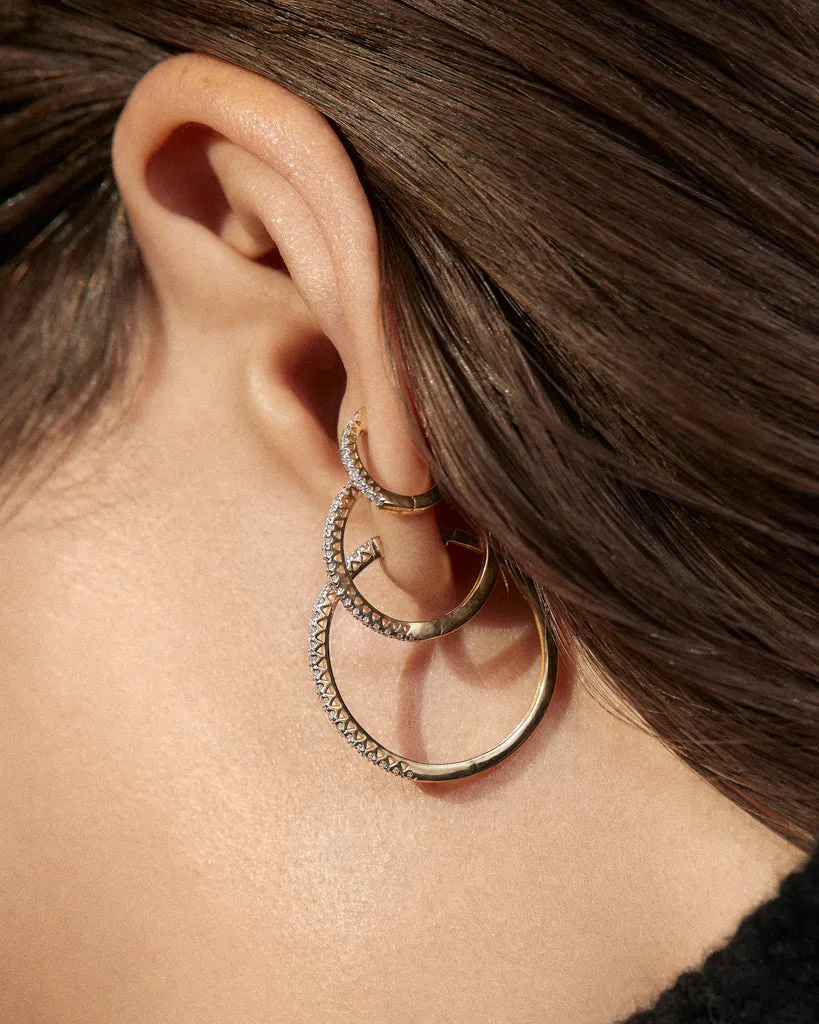 The Dreamy Diamond Hoops (11mm)