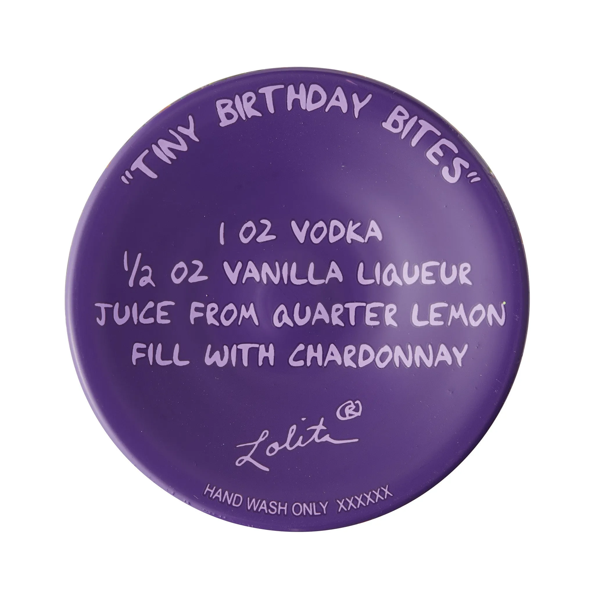 Tiny Birthday Bites Hand Painted Wine Glass