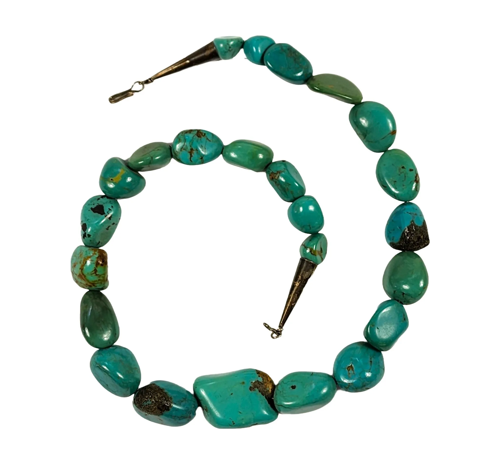 Turquoise Nugget Necklace - 19 Long