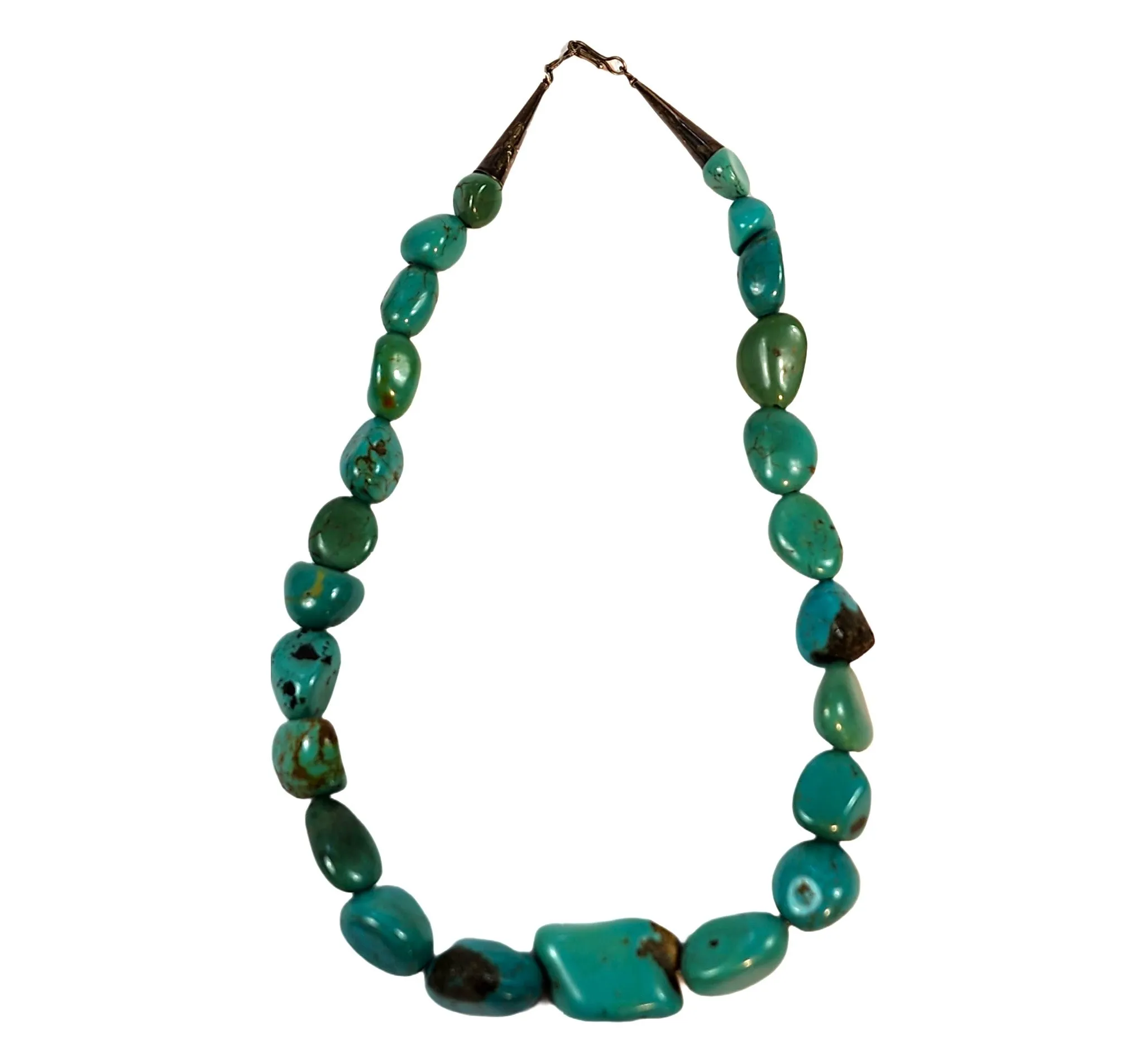 Turquoise Nugget Necklace - 19 Long