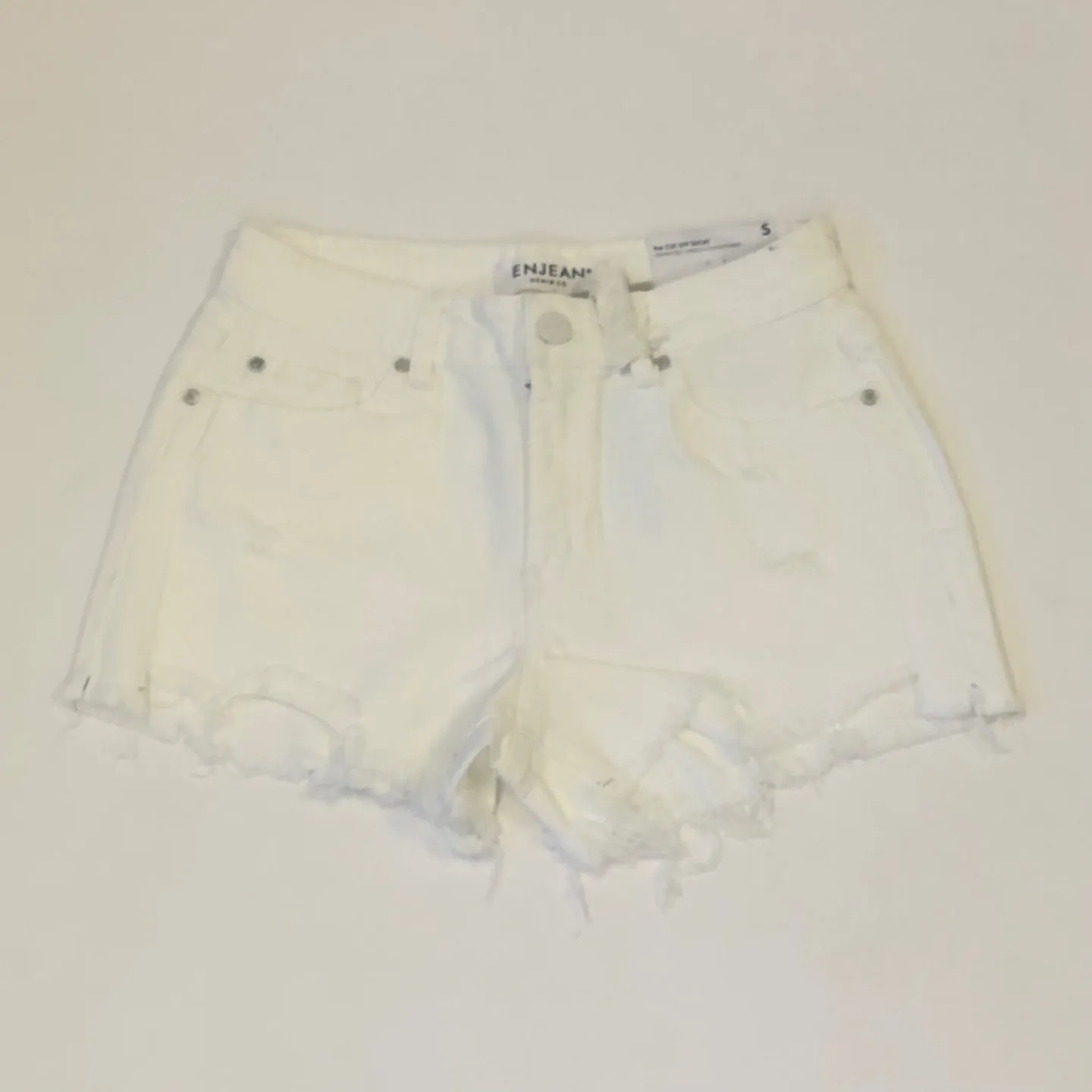 Woman's Highrise Destructed Denim Short