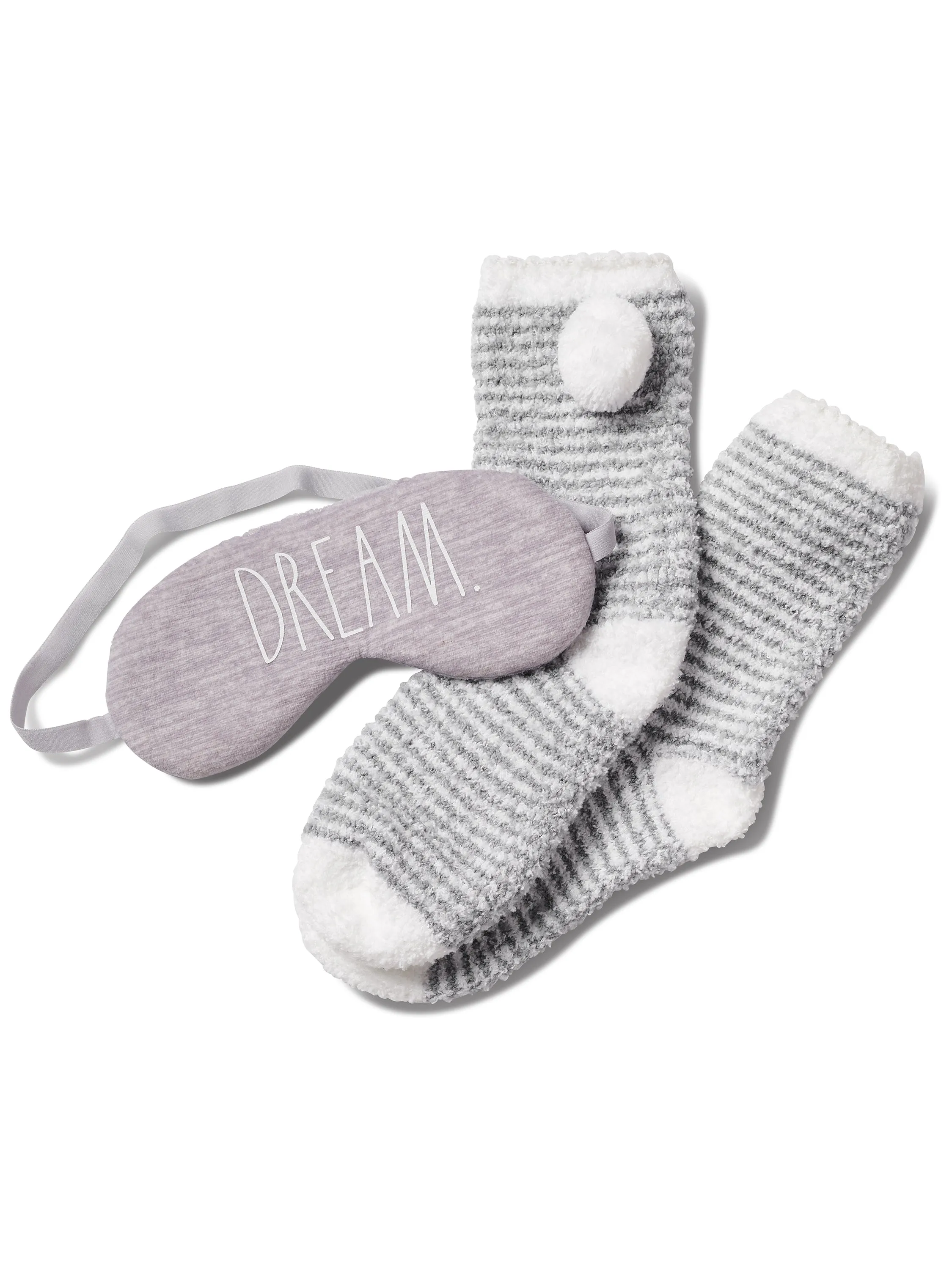 Women's 4-Piece Gift Set with Velour COZY Long Sleeve Top and Pajama Pants with Eye Mask and Socks